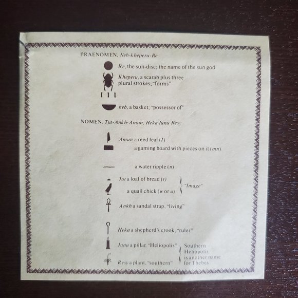 Vintage King Tut Collectible Coasters Boxed Set of 4 Embossed Imprinted Egyptian - Picture 3 of 5